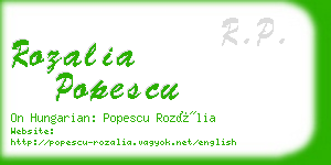 rozalia popescu business card